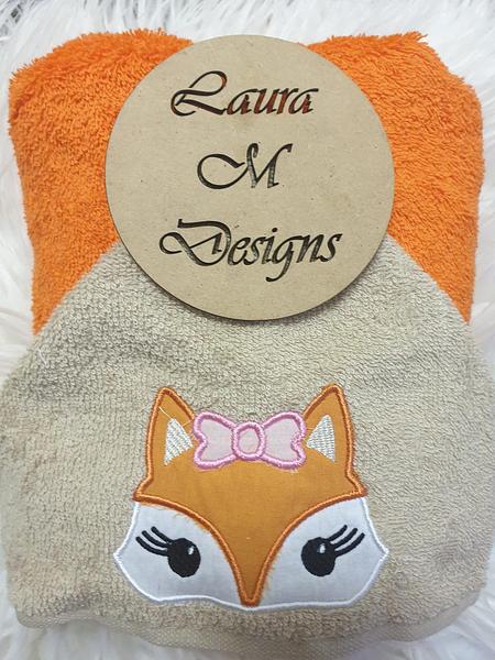 Girl Fox hooded towel