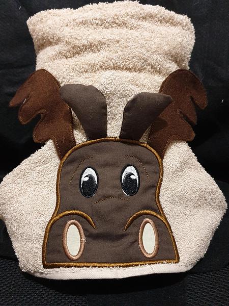 Moose hooded towel